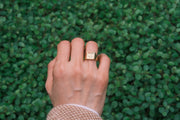 Cross Ring - IN A PEACE - gold - in lush garden