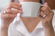 Hannah's Chunky RIng - IN A PEACE - silver - at a cafe