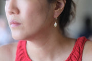 Pearl Hoop Earrings - IN A PEACE - gold - cafe